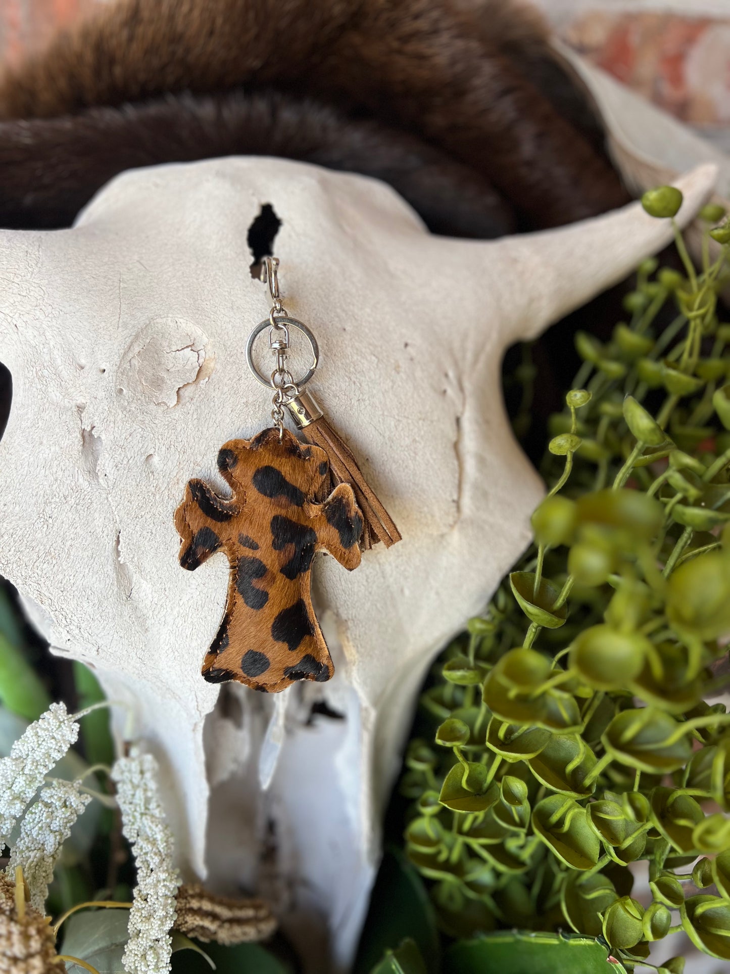 Cowhide Keychain