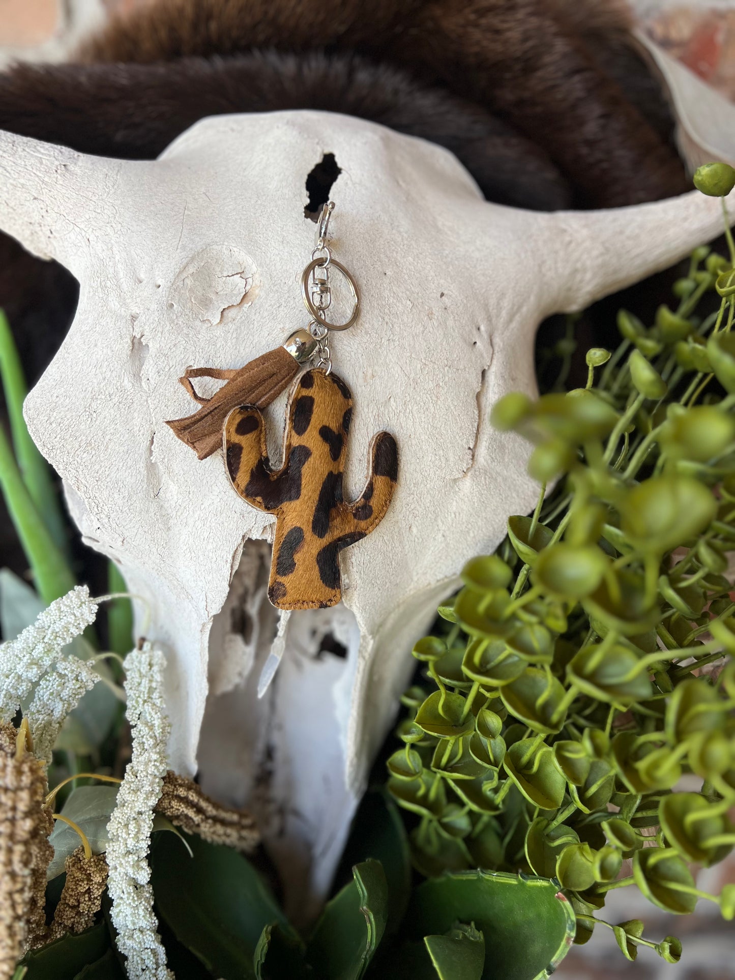 Cowhide Keychain